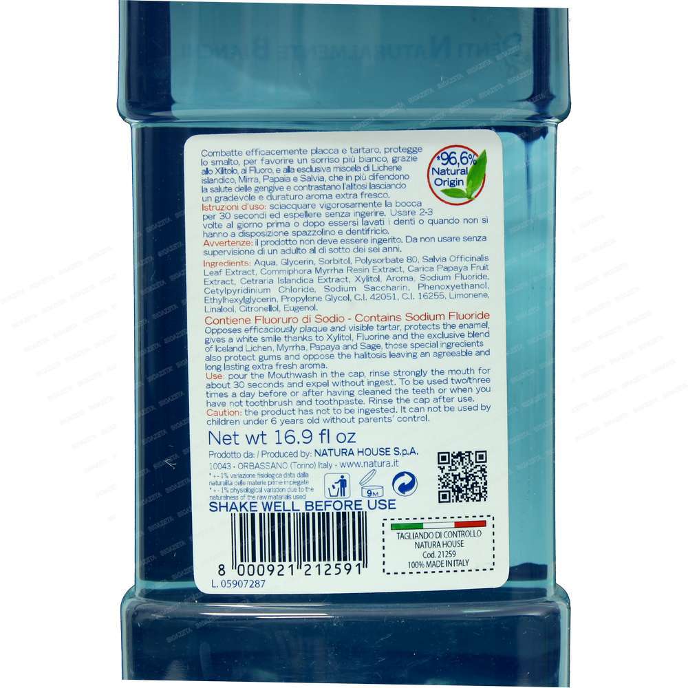 Collutorio extra white 500 ml Herbal Natura House - immagine 2