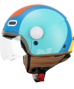 Casco jet CGM 191 PIX Celeste Arancione Opaco