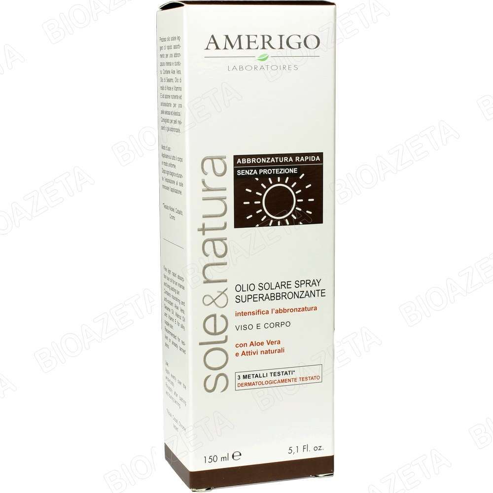 Amerigo olio solare spray superabbronzante 150ml