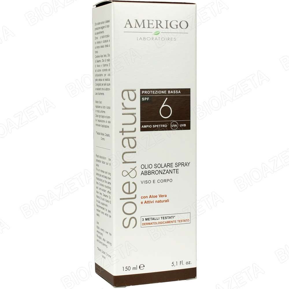 Amerigo olio solare spray abbronzante 150ml