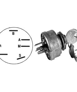 Interruttore avviamento 4 poli, 2 posizioni più avviamento fissaggio a ghiera