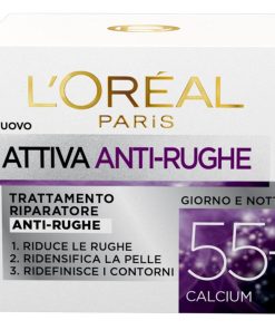 L’Oréal Paris Crema Viso Anti-rughe Attiva 55+,  50 ml