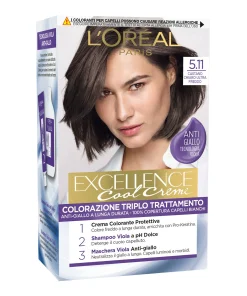 L’Oréal Paris Tinta Capelli Excellence, Castano Chiaro Ultra Freddo (5.11)
