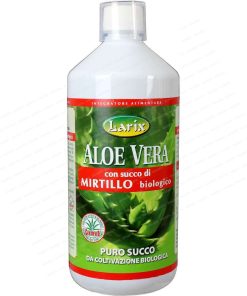Aloe vera succo mirtillo bio Larix 1 litro