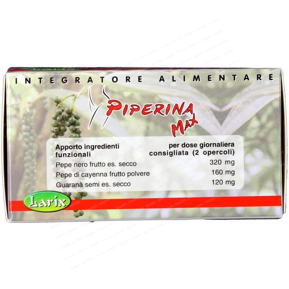 Piperina max 60 capsule Larix - immagine 3