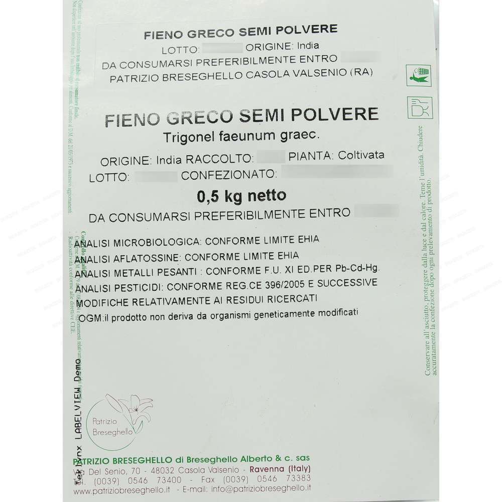 Fieno greco semi polvere 500g