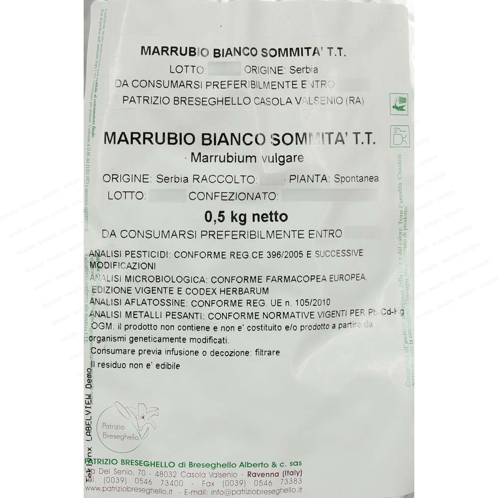 Marrubio bianco sommità Taglio Tisana 500g