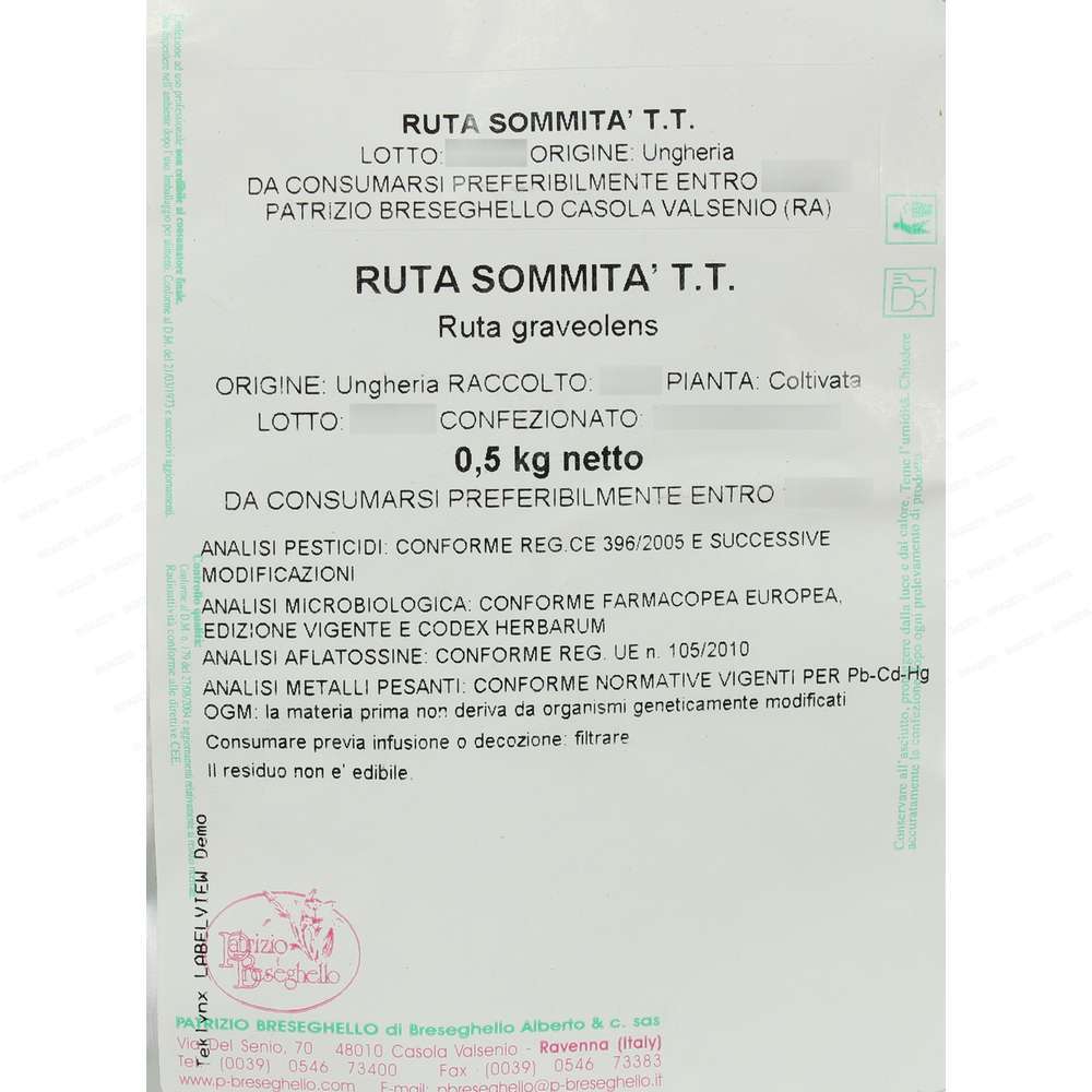 Ruta sommità Taglio Tisana 500g