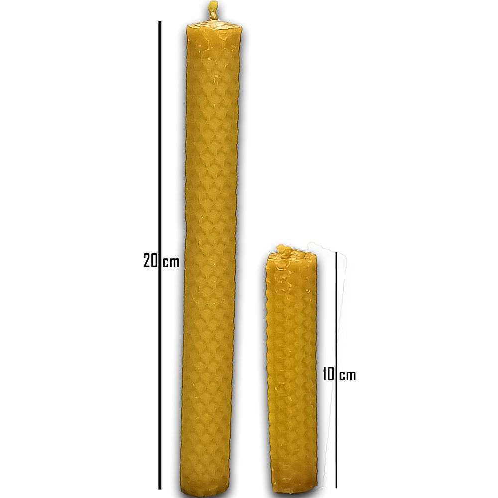 Candela in cera d’api 20cm - immagine 2