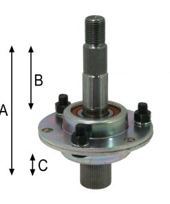 Supporto completo per trattorino 32″ e 36″. Misura A 138 mm, B 88 mm, C 42 mm. Usa dado 455062-450056