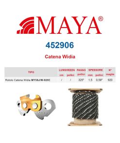 Rotolo catena in Widia .325″ 1.5 mm – .058″ 920 maglie con antirimbalzo Maya – 452906