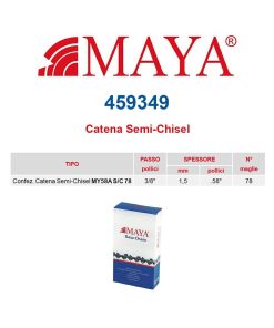 Catena confezionata 3/8″ 1.5 mm – .058″ 78 maglie senza antirimbalzo profilo Semi tondo – 459349