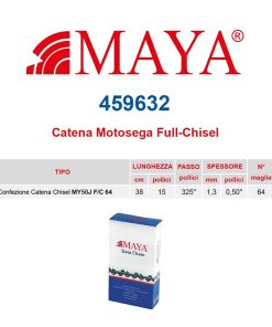 Catena confezionata .325″ 1.3 mm – .050″ 64 maglie con antirimbalzo profilo Quadro – 459632