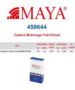 Catena confezionata .325″ 1.5 mm – .058″ 66 maglie con antirimbalzo profilo Quadro – 459644