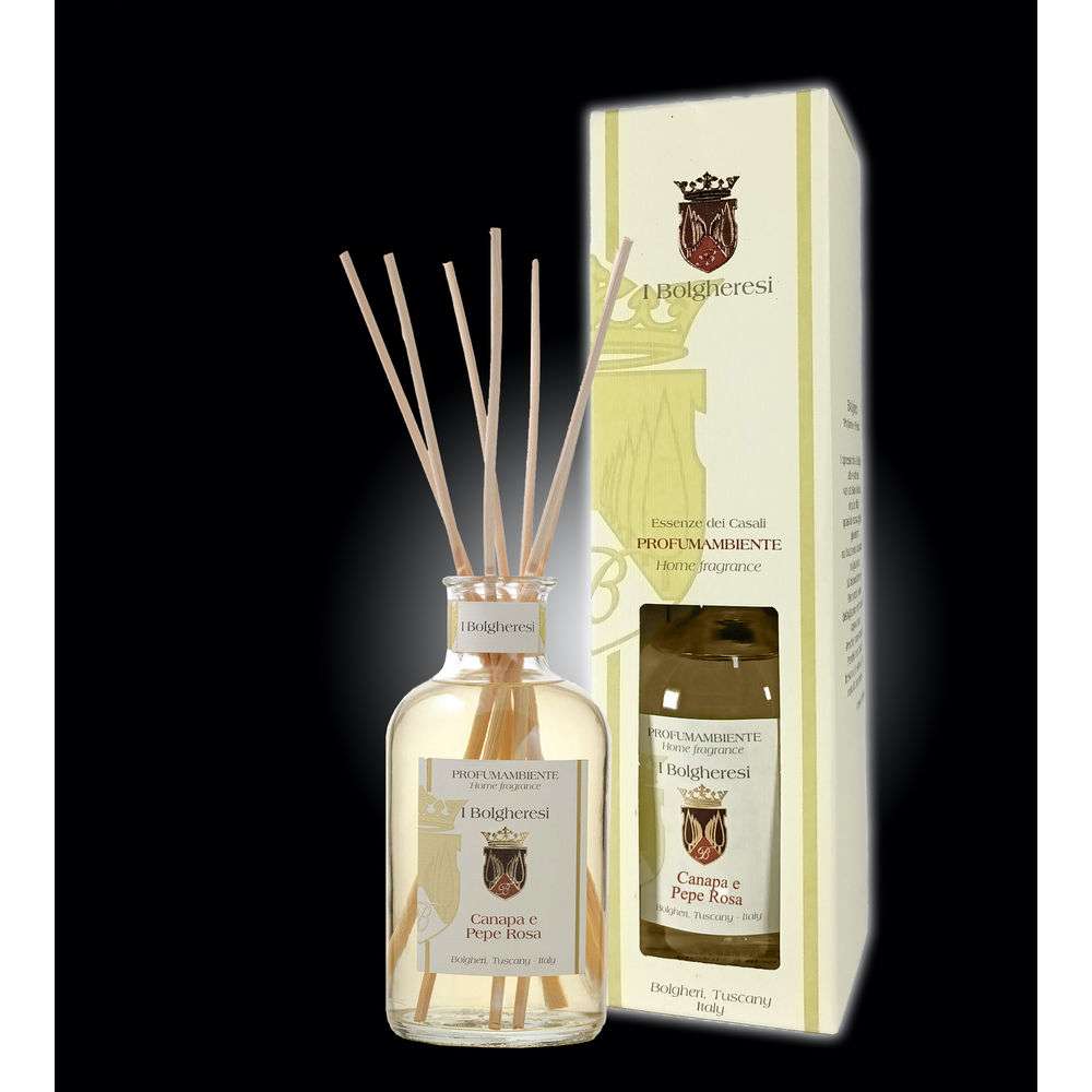 Diffusore Ambiente Canapa e Pepe rosa 100ml Bolgherello