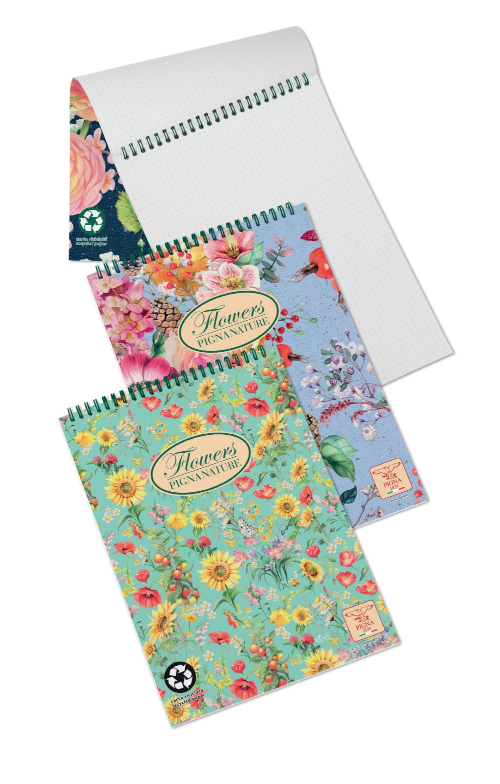 Blocco Spiralato Nature Flowers A5 ff 50