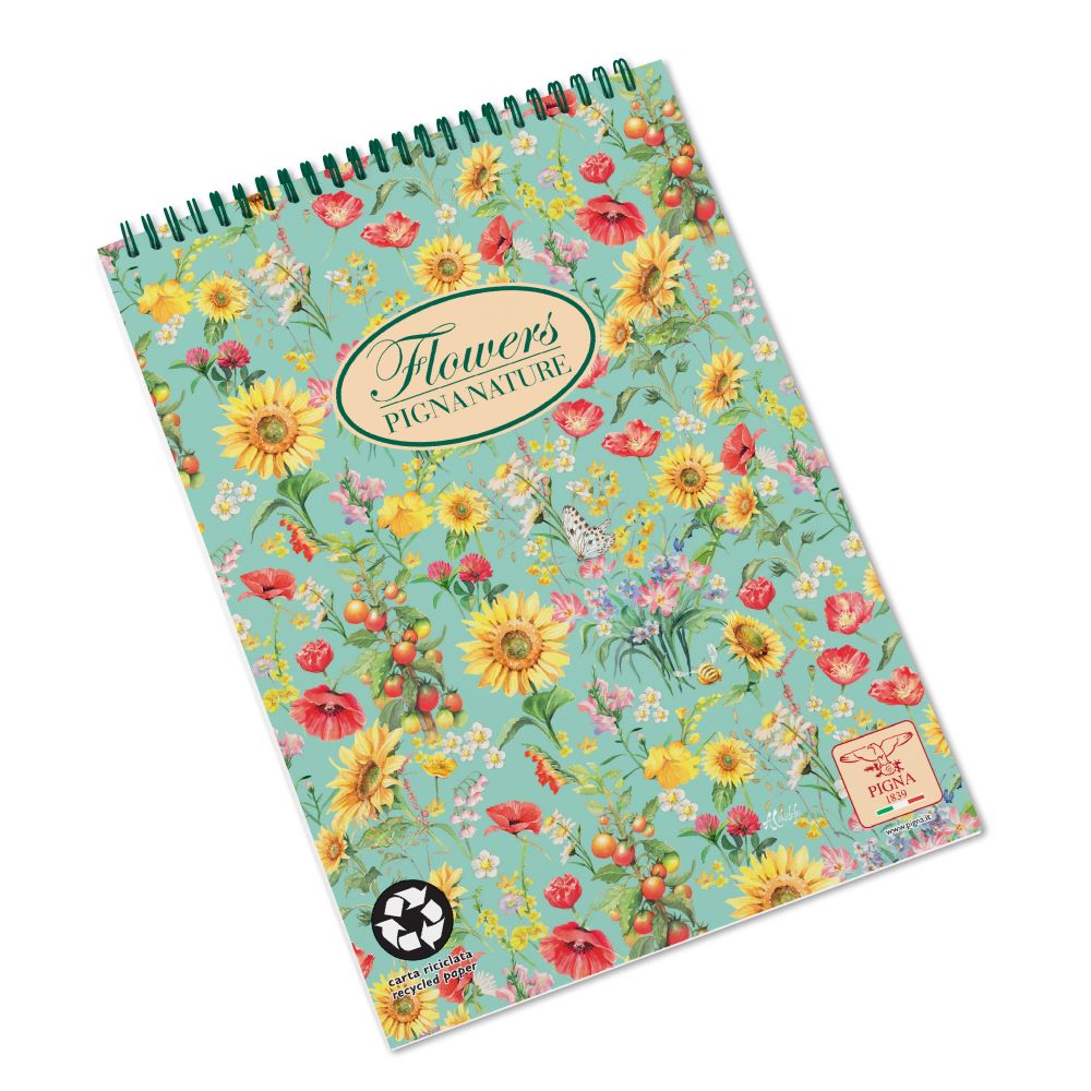 Blocco Spiralato Nature Flowers A5 ff 50 - immagine 5
