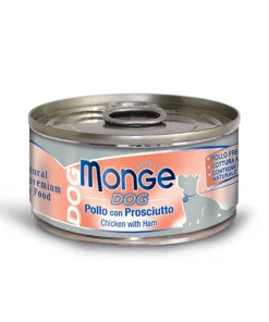 MONGE CANE NATURAL CON POLLO E PROSCIUTTO DA 95 GR IN LATTINA