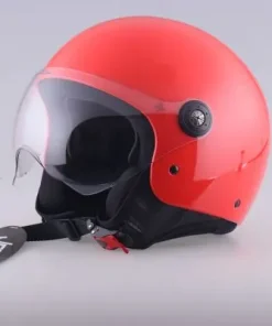 CASCO JFM JET 900 NERO Rosso Lucido
