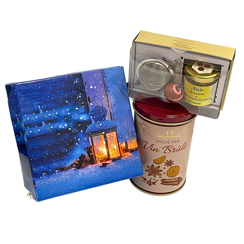 Confezione Regalo Spezie Vin Brulè, colino e miele bio
