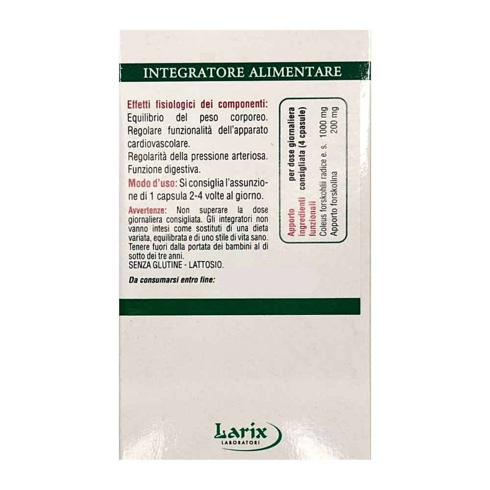 Coleus Forskohlii 60 capsule Larix - immagine 2