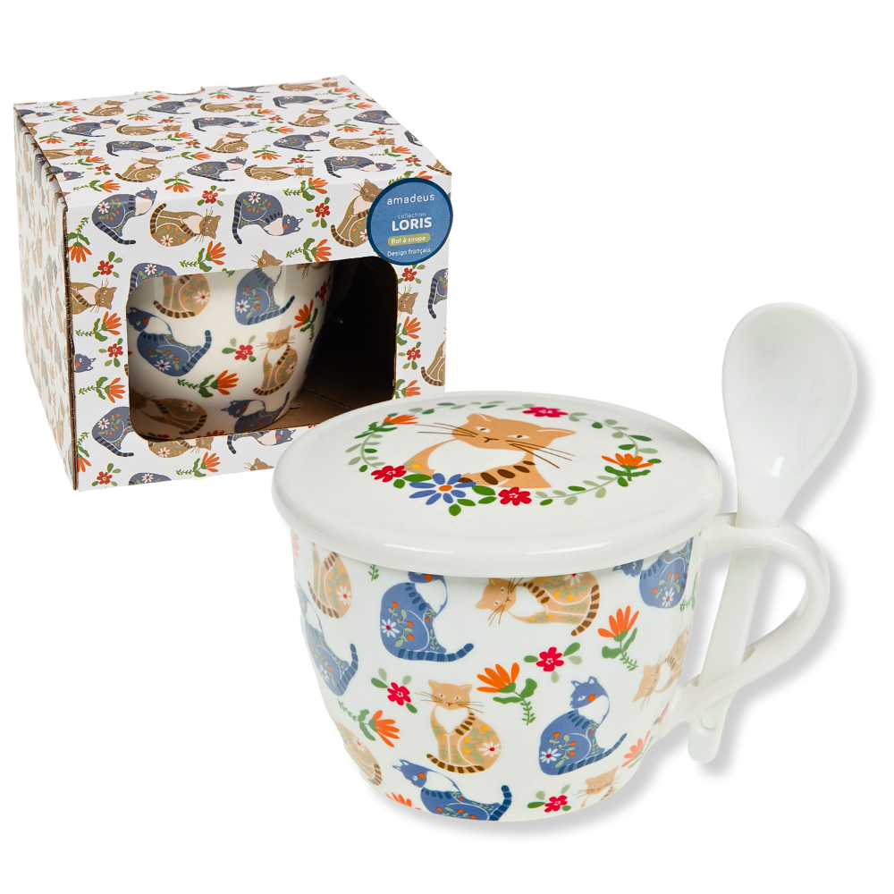 Tazza con cucchiaino e copritazza Loris