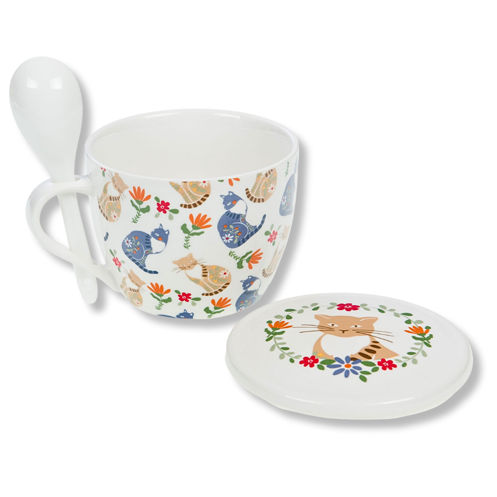 Tazza con cucchiaino e copritazza Loris - immagine 2