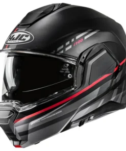 CASCO HJC I100 SYSMA MC1SF NERO ROSSO