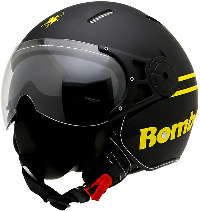 CASCO RODEO DRIVE RD107LUX DOPPIA VISIERA NERO OPACO/GIALLO - immagine 2