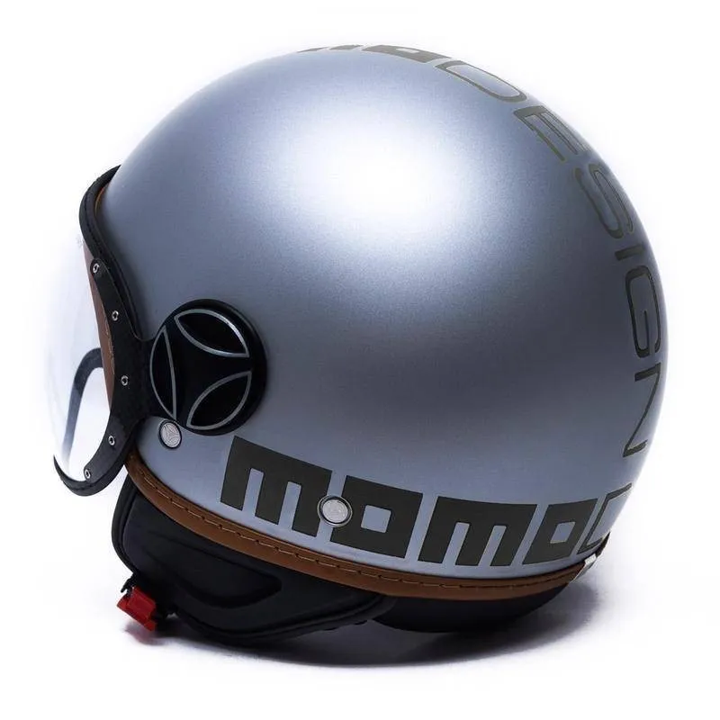 CASCO MOMO HERITAGE GRIGIO ALLUMINIUM MAT - immagine 3