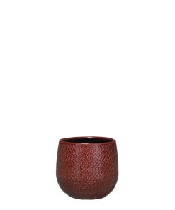 Vaso GABRIEL rotondo bordeaux cm 14x12h